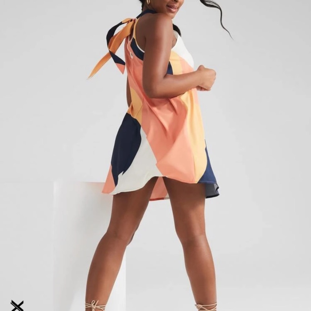 Tie Back ColorBlock Dress